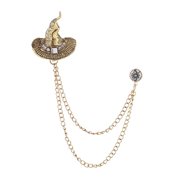 Crafted Maxbell Tassel Chain Brooch Men Chic for Stage Performance Anniversary Tie Hat Scarf Genuine