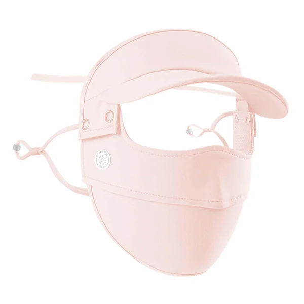 Pure Maxbell Women Face Mask with Hat Brim Summer Breathable for Hiking Traveling Cycling Pink Trendy