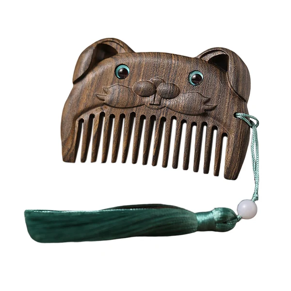 Reliable Maxbell Mini hair combs Fine Tooth Handmade Small Wooden Comb Short Hair Comb Rabbit Trendy