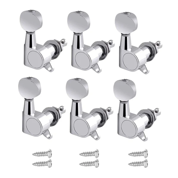Consistent Maxbell 6x Guitar Tuning Pegs Sealed String Pegs for Classic Guitars Electric Guitar Argent 6R Specialty