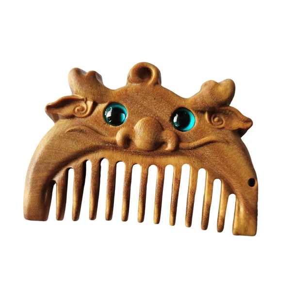 Excellent Maxbell Wood Hair Combs Beard Comb Multi Functional Portable Women Men Gift Handmade Dragon Durable