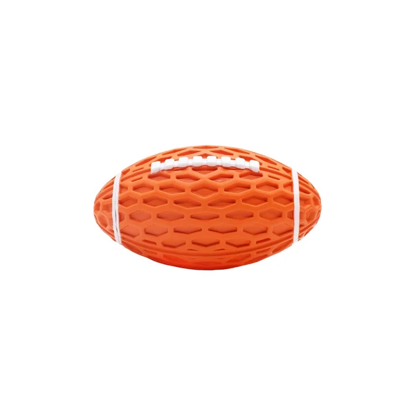 Quality Maxbell Dog Toy Balls Rugby Sounds Interactive Ball for Puppies Entertainment Indoor Orange Small Lightweight