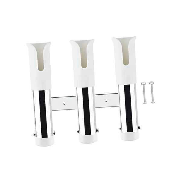 High-End Maxbell 3 Line Fishing Rod Holder Pole Rest Fishing Pole Rack for Boats Garage Yacht White Unique