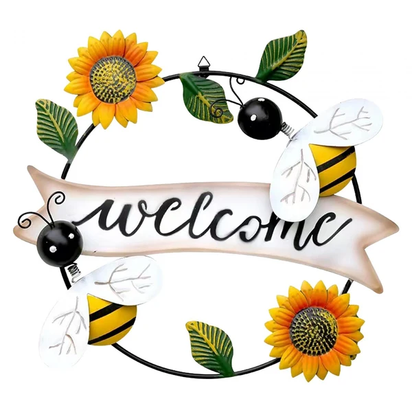 Premium Material Maxbell Welcome Sign Colorful Plaque Wall Art with Welcome Sign for Home Decorations Long-Lasting
