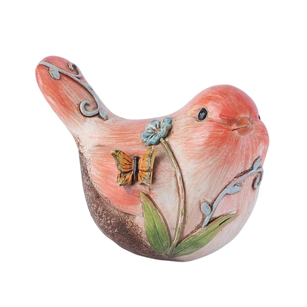 Professional Maxbell Mini Cute Bird Statue Decorative Small Sculpture Animals Miniature Figurines Pink Effective