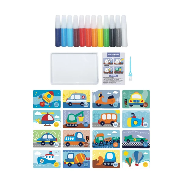 User-Friendly Maxbell Sand Painting Kits Educational Toys Sand Art Kits for DIY Drawing Boys Girls Recyclable