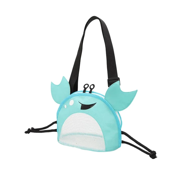 Top-Quality Maxbell Kids Beach Bag Summer Vacation Seashell Bag with Zipper Shell Collecting Bag Blue Lightweight