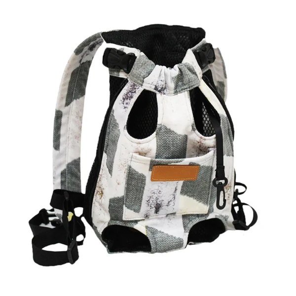 Stylish Maxbell Cat Carrier Backpack Chest Bag Legs Out Hands Adjustable Shoulder Strap S Gray White Secure