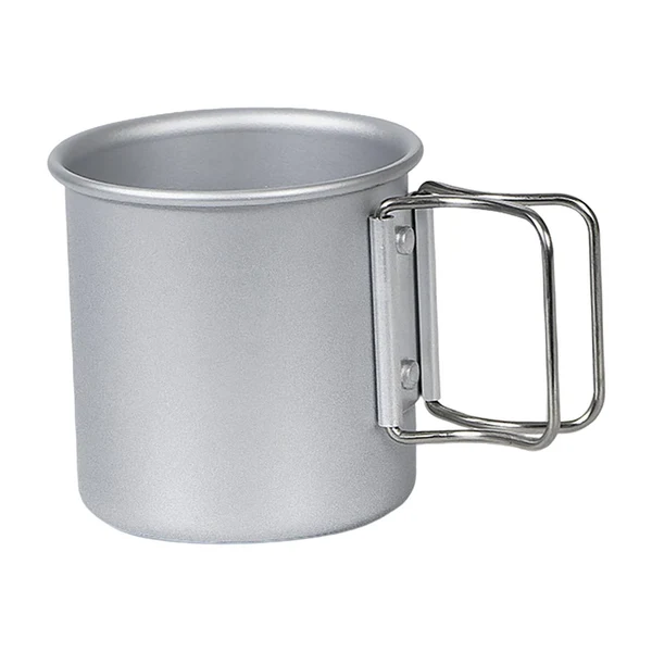 Natural Maxbell Camping Cup Portable with Folding Handles Pot for Garden Backpacking Outdoor Argent High-Performance