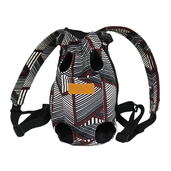 Lightweight Maxbell Cat Carrier Backpack Chest Bag Legs Out Hands Adjustable Shoulder Strap M Black Stripes Premium Material