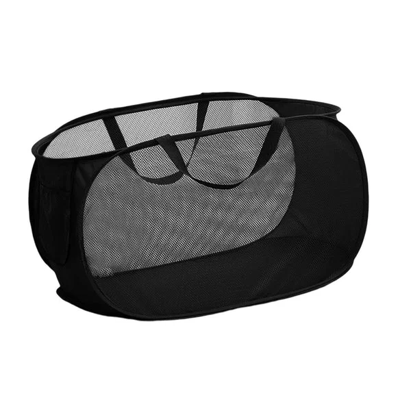 Refined Maxbell Popup Laundry Basket Collapsible Laundry Basket for Living Room Dorm Bedroom Black Selected