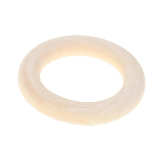 Effective Maxbell 20pcs Unfinished Blank Wooden Teether Rings Maple Wood Baby Teething Craft DIY Toys 45mm Original Design