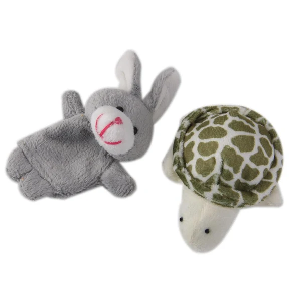 Artisan Maxbell Hare Tortoise Finger Puppets Plush Baby Kids Educational Hand Toys Powerful