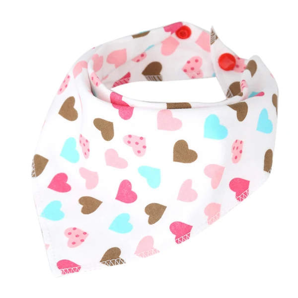 Top-Quality Maxbell Baby Bibs Saliva Towel Toddler Bandana Triangle Scarf Colorful Love Heart Smart