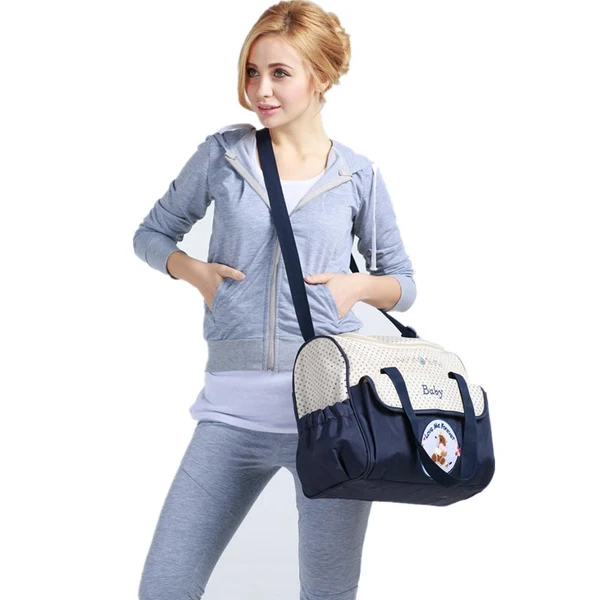 Easy-to-Use Maxbell Multifunctional Baby Changing Diaper Nappy Bag Mummy Mother Handbag Navy First-Class