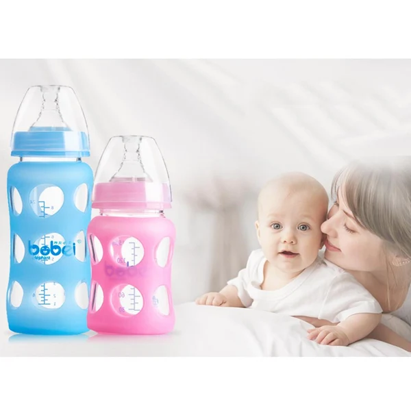 Detailed Maxbell Glass Baby Feeding Bottle Covers Bottle Silicone Sleeve Protect Insulating Selected