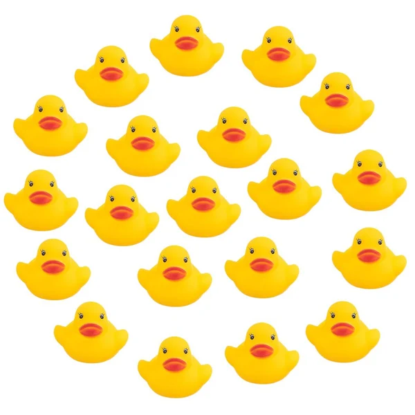 High-Grade Maxbell 20pcs Yellow Cute Rubber Squeaky Duck Baby Kids Bath Toy Unique