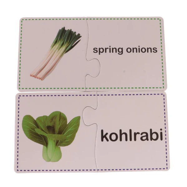 Traditional Maxbell 30 Sets Vegetables Cognitive Card Puzzles Self-Correcting Jigsaw Baby Learning Funny Toy Games Effective