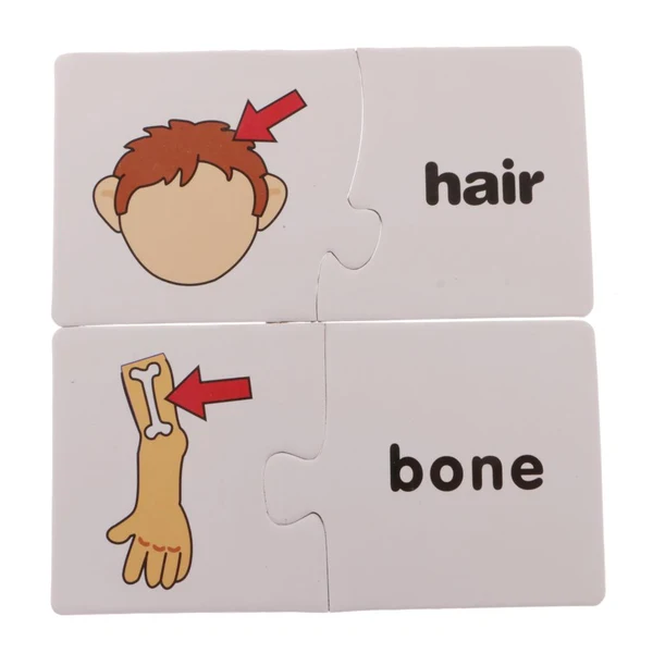 Consistent Maxbell 30 Sets Cognitive Card Puzzles Match Organ Jigsaws Kids Early Educational Preschool Toys Contemporary