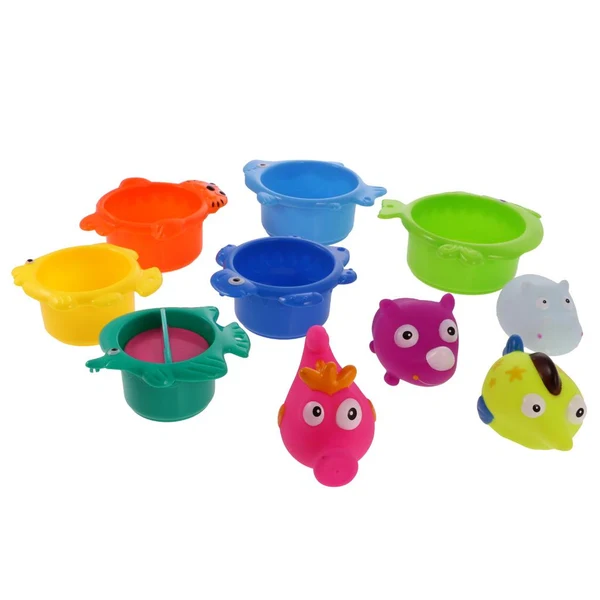 Casual Maxbell 1 Set of Bath Bathtub Toys Plastic Folding Stacking Baby Kids Developmental Bathing Toys Gift 4 Expertly Made