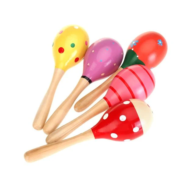 Reusable Maxbell Fashion Wooden Egg Rattles Toys Children Gift Selected