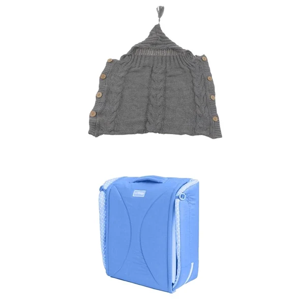 Natural Maxbell Baby Knitted Newborn Baby Sleeping Bag Portable Baby Folding Travel Bed Cot Refined