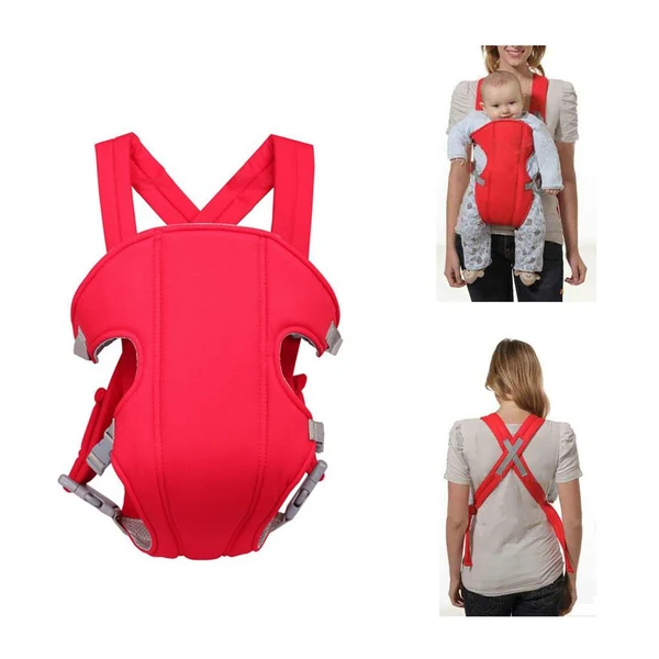 Original Design Maxbell Baby Infant Carrier Backpack Mom Front Carrying Bag V-Shape Straps Bag Baby Travel Accessories Red Organic