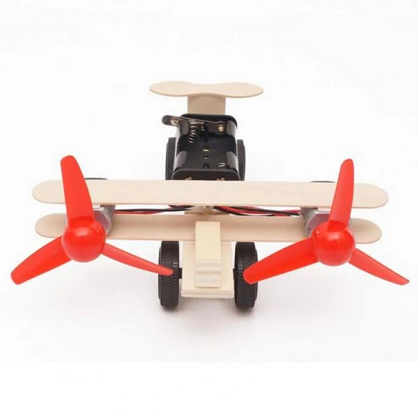 Convenient Maxbell DIY Wooden Science Kits Kids Science Experiment Toys aircraft High-Quality