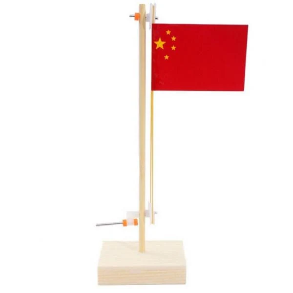 Specialty Maxbell DIY Wooden Science Kits Kids Science Experiment Toys flag lift Natural