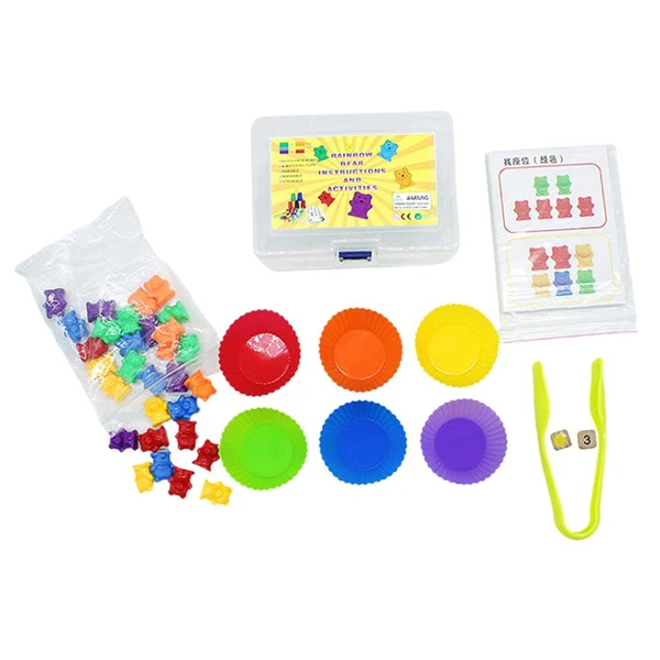Carefully Designed Maxbell Preschool Kids Math Counting Bear Playset Montessori Early Educational Toys Verified
