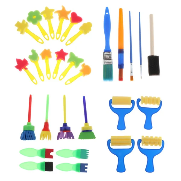 Superior Maxbell Kids Art Drawing Brushes Sponge Painting Brush Tool Set for Children Toys Genuine