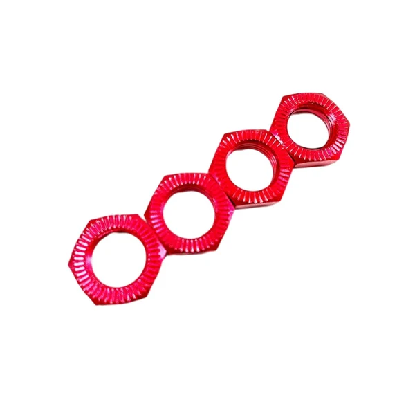 Next-Generation Maxbell Set of 4 Hex Wheel Nut for 1 7 1 8 RC Vehicles Accessories Red Premium