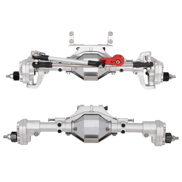 Advanced Maxbell CNC Scale Front Rear High Lift Portal Axle for Axial SCX10 II 90046 Silver Recyclable