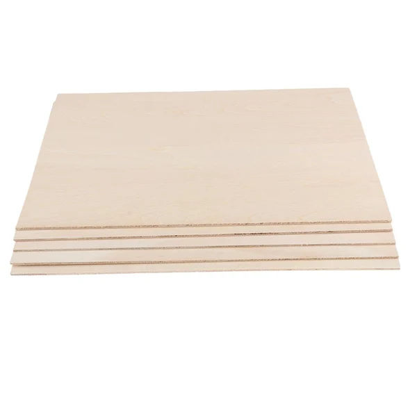 Crafted Maxbell 10 Pieces DIY Model Balsa Wood Sheet Wooden Plate Crafts Model 100x200x1.5mm Soft