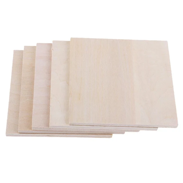Advanced Maxbell 10 Pieces DIY Model Balsa Wood Sheet Wooden Plate Crafts Model 100x100x1.5mm Excellent