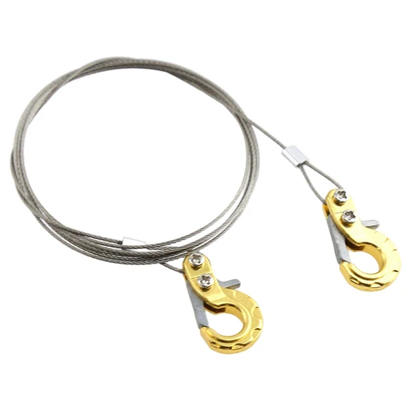 Premium Maxbell RC Car Steel Tow Rope 1 10 1 10 Durable Metal for TF2 Vehicle Crawlers Golden Traditional