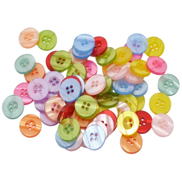 Breathable Maxbell 100x resin buttons Round 4-holes sewing scrapbooking crafts accessories 15mm Responsible