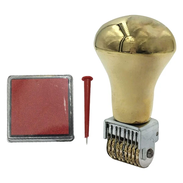 High-End Maxbell Vintage Roller Date Stamp with Ink Pad Rolling Wheel for Document Planner Trusted
