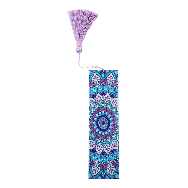 Fine Maxbell 5D Beaded Painting Bookmarks Floral Diamond Painting Bookmark Kit for Gifts B Natural