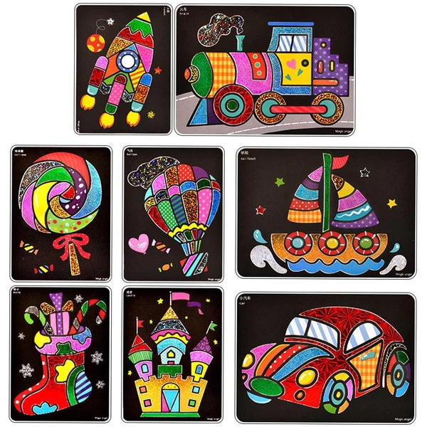 Next-Generation Maxbell Art Craft Transfer Cartoon Paint Creative Learning Drawing Transportation Quality