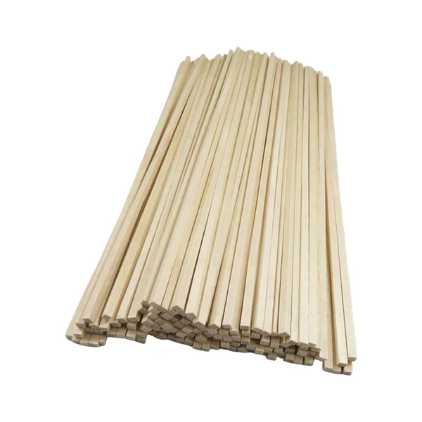 Pure Maxbell 50x Unfinished Wood Sticks Smooth Small for Crafts Educational Accessories 250mmx3mmx3mm Exclusive