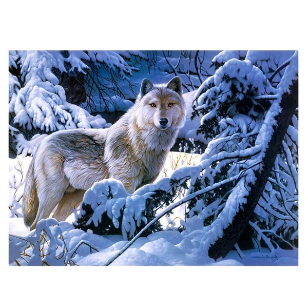 Innovative Maxbell 1 Set DIY Diamond Picture with Crystal Painting Kit Hand Craft Snow Wolf Official