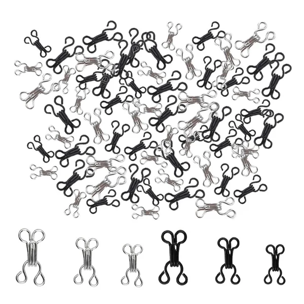 Reliable Maxbell 120 Pairs Hook and Eye Fasteners Bra for Trousers 3 Sizes Dress Skirt Collar High-Quality