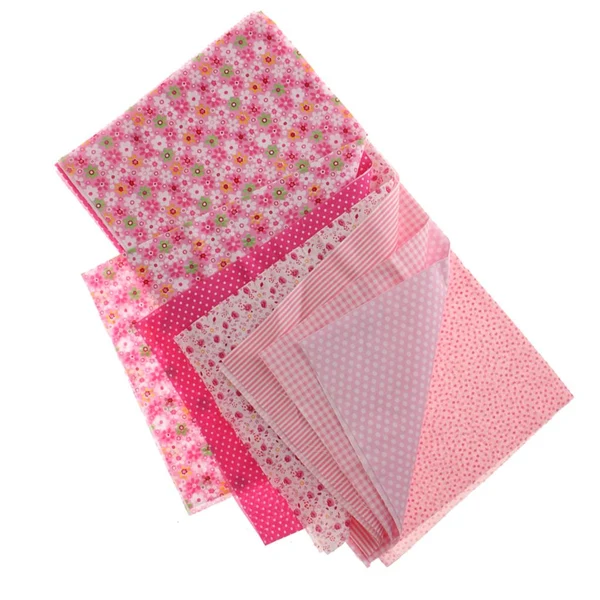 Crafted Maxbell Cotton Fabric Textile Floral Cloth for Sewing Craft 50x50cm Pink Series Certified