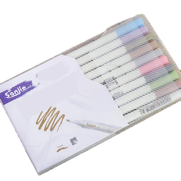 World-Class Maxbell 10 Colour Metal Paint Pen Pearlescent Colour Marker Pen Graffiti Marker Pen Organic