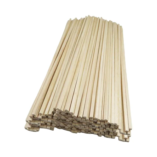 Artisan Maxbell 100Pcs Unfinished Wood Sticks Woodcrafts for Crafts Model Building Supplies 100cm Clean