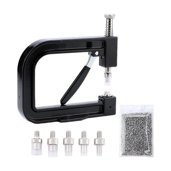 Exclusive Maxbell Hand Press Pearl Setting Machine Beads Punching Machine for Hat Clothes Black First-Class