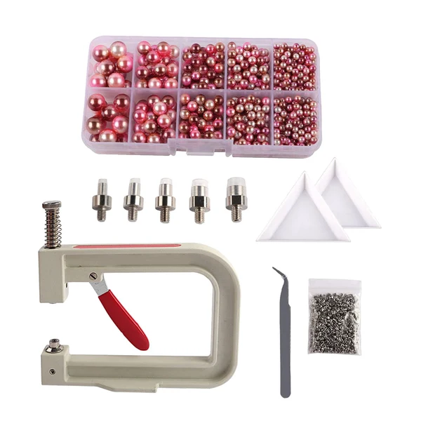 Proven Maxbell Pearl Handmade Setting Machine Handmade DIY Craft Accessories for Cap Punch Black Red Detailed