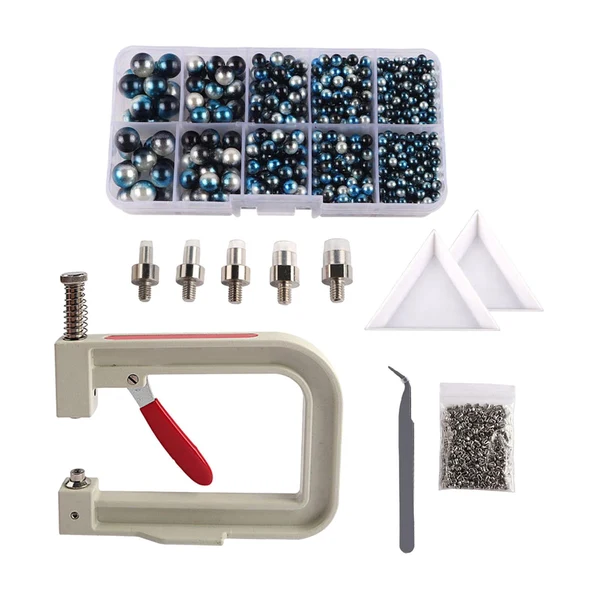 Lightweight Maxbell Pearl Handmade Setting Machine Handmade DIY Craft Accessories for Cap Punch Blue Black Proven