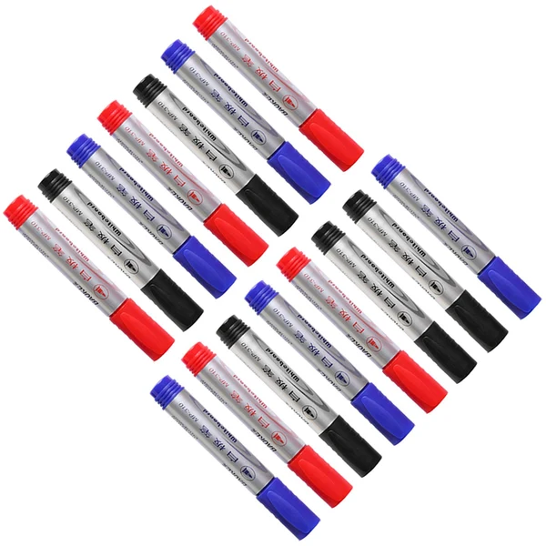Prestigious Maxbell 15 Pcs Pack White Board Markers Pen Erasable 3 Colors Water-Based for Office Fast
